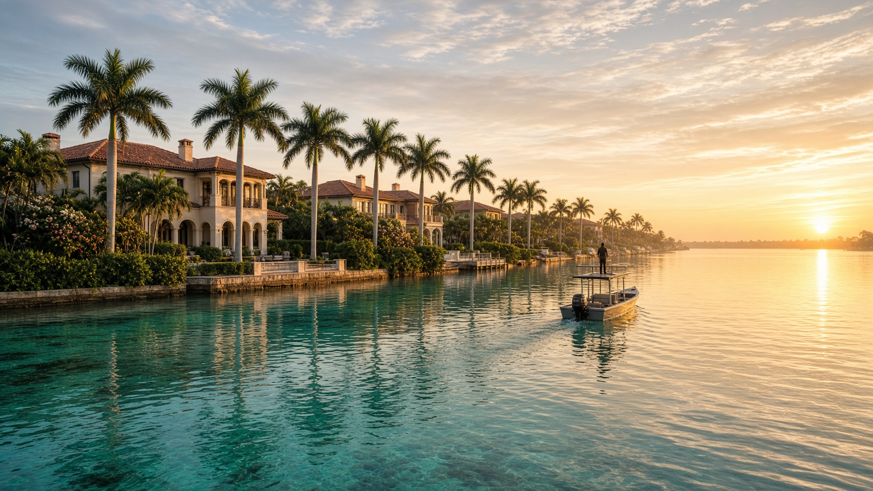 Naples waterfront at sunrise